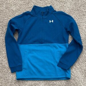 Under Armour Kids' Two-Tone Blue Quarter-Zip Pullover